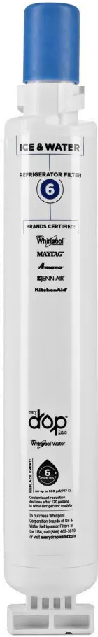 EDR6D1 Whirlpool Everydrop Refrigerator Water Filter 6-1