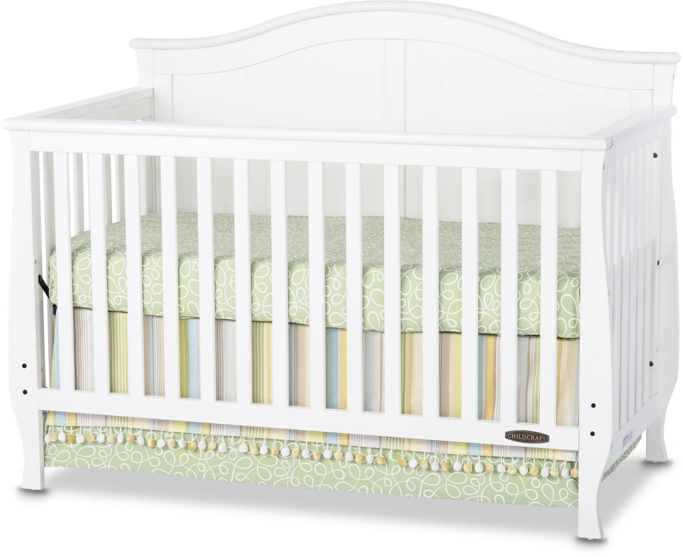F31001.46 Camden Matte White 4-in-1 Convertible Crib-1