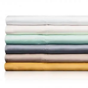 Malouf Woven Tencel White Full 4 Piece Sheet Set-1