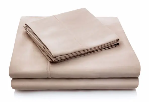 Ecru Split King 5 Piece Sheet Set - Woven Tencel-1