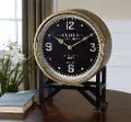 Metal and Brass Table Clock
