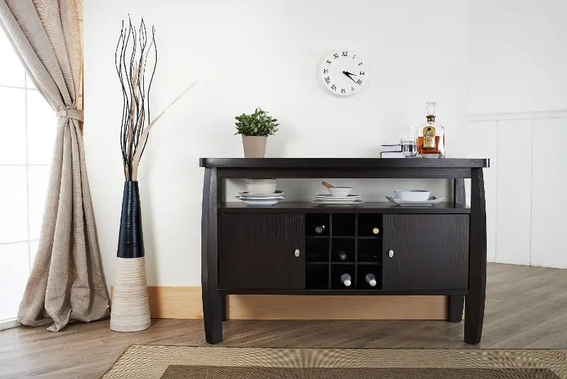 Contemporary Dark Brown Dining Buffet - Miller