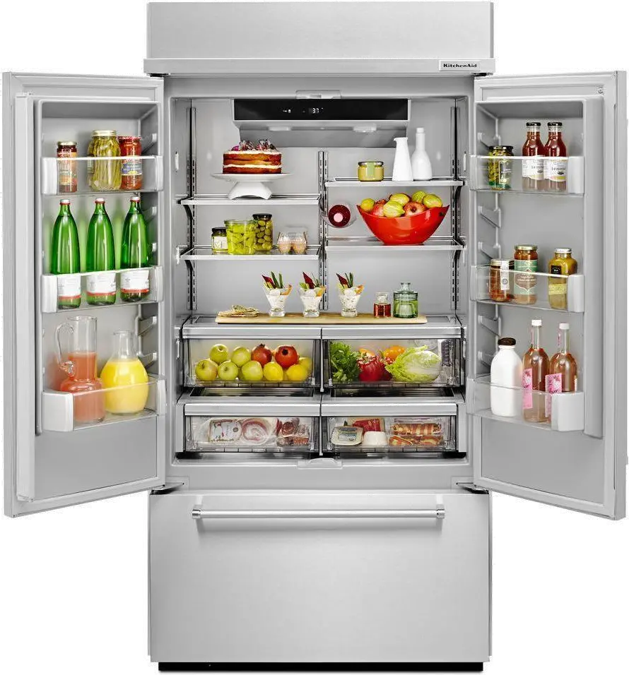 KBFN502ESS KitchenAid Built-In French Door Refrigerator - 42 Inch Stainless Steel-1