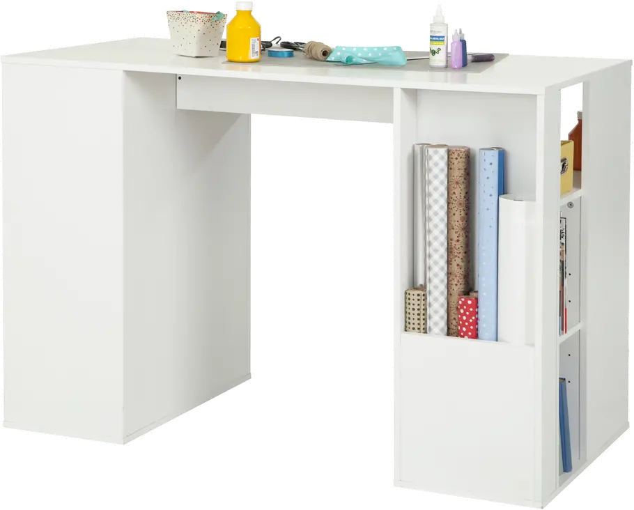 7550729 Crea White Counter Height Craft Table with Storage - South Shore-3