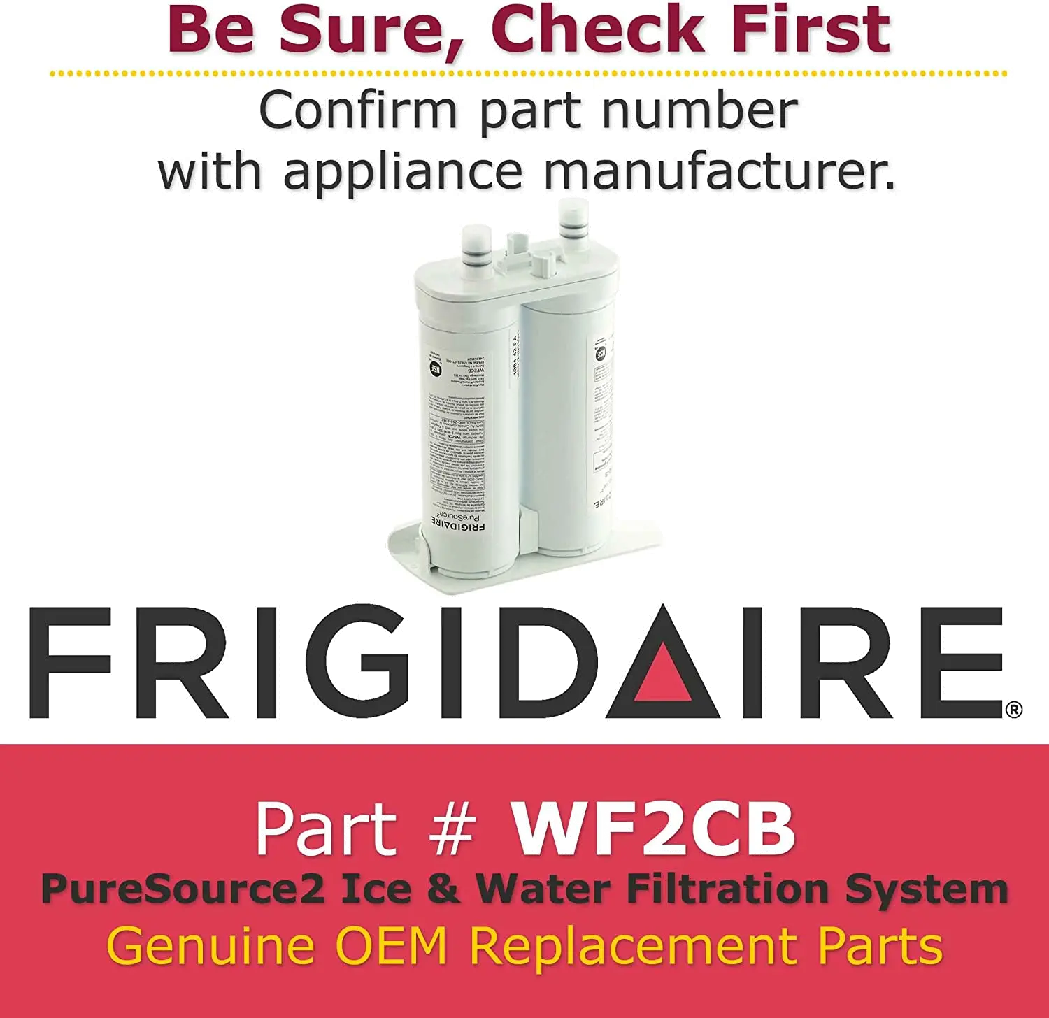 WF2CB-912000072 Frigidaire Refrigerator Puresource 2 Water Filter-3
