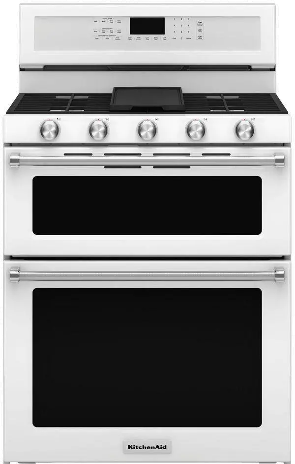 KFGD500EWH KitchenAid Gas Range - 6.0 cu. ft. White-1