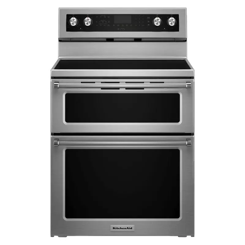 KitchenAid Double Oven Electric Range - 6.7 cu. ft. Stainless Steel