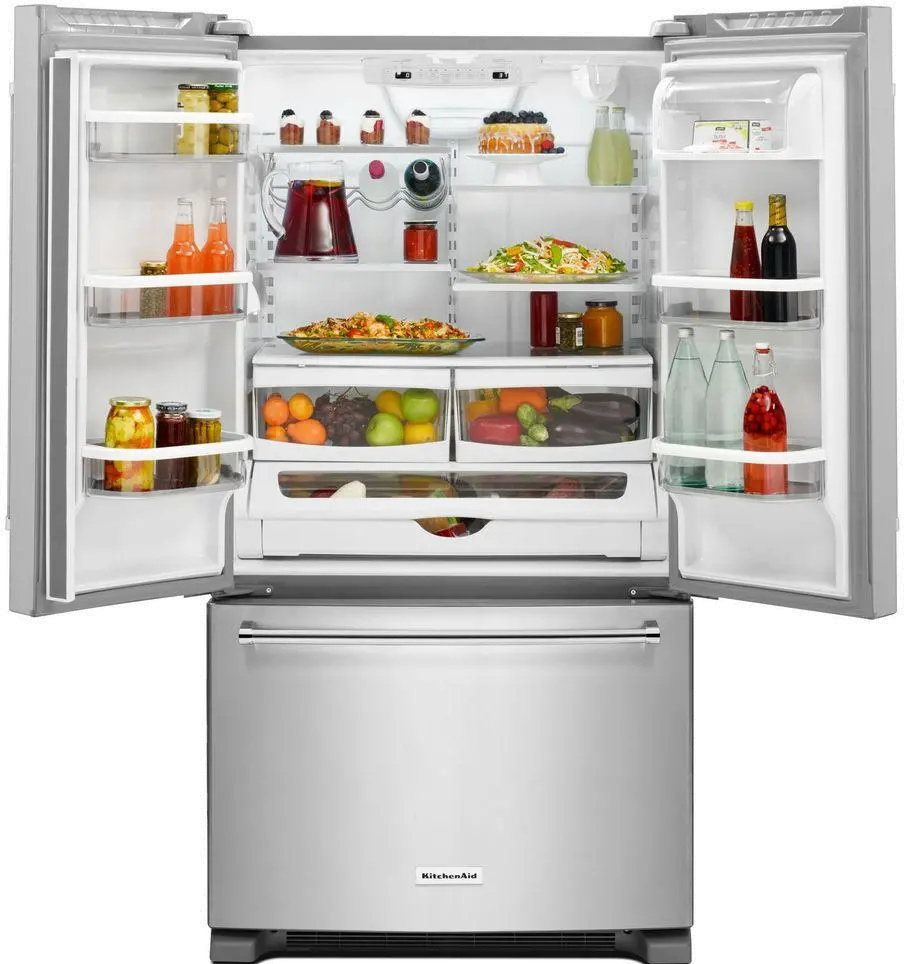 KRFC300ESS KitchenAid 20 cu ft French Door Refrigerator - Counter Depth Stainless Steel-3