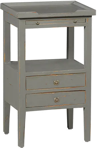 Eaton Slate 2 Draw Side Table-1