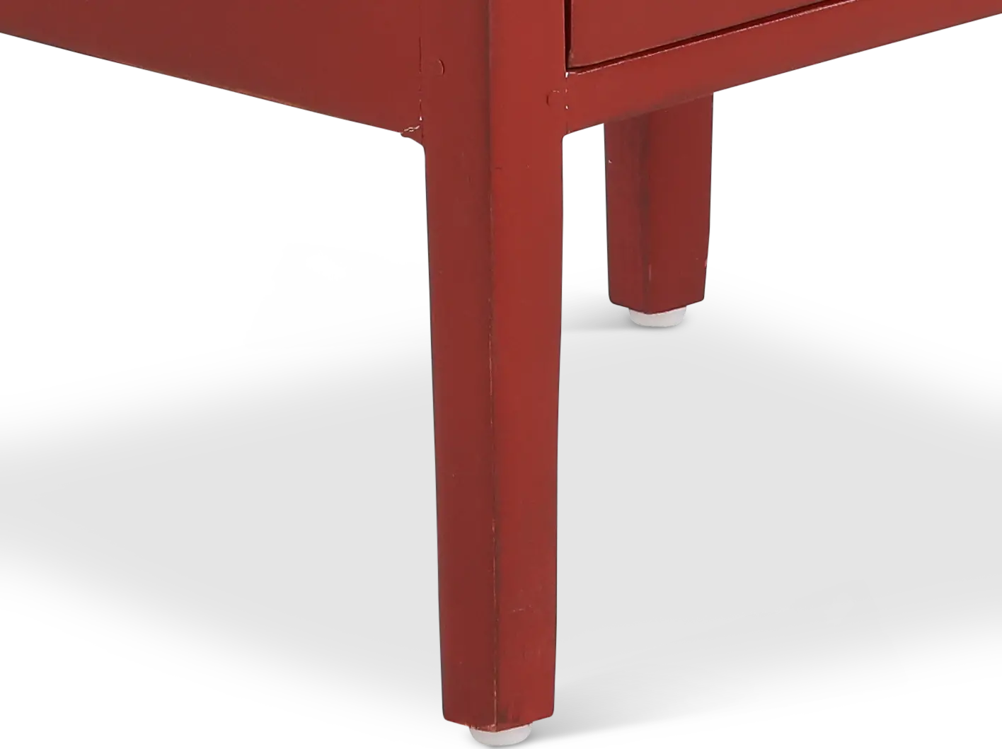 Eton Deep Red Accent Table with Pull Out Shelf-7