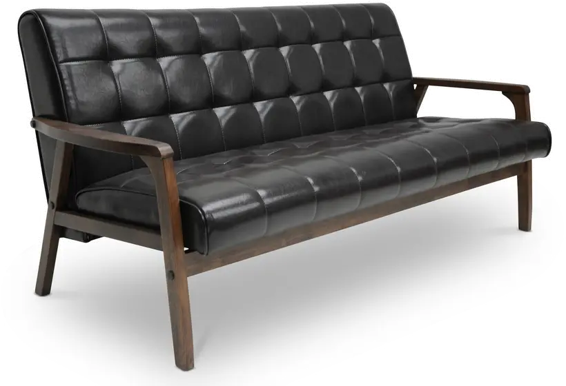 TOGO-SF-109-541 Masterpieces Mid Century Modern Dark Brown Sofa-3