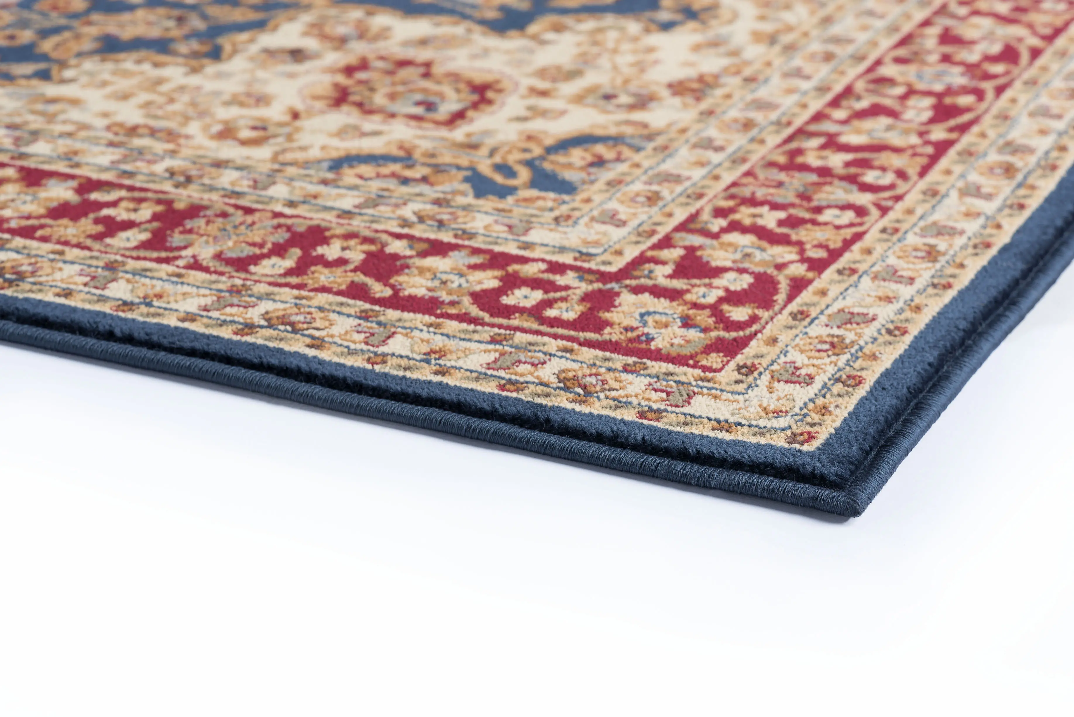 SNS47878x11 Sensation 8 x 11 Large Navy Blue and Red Area Rug-4