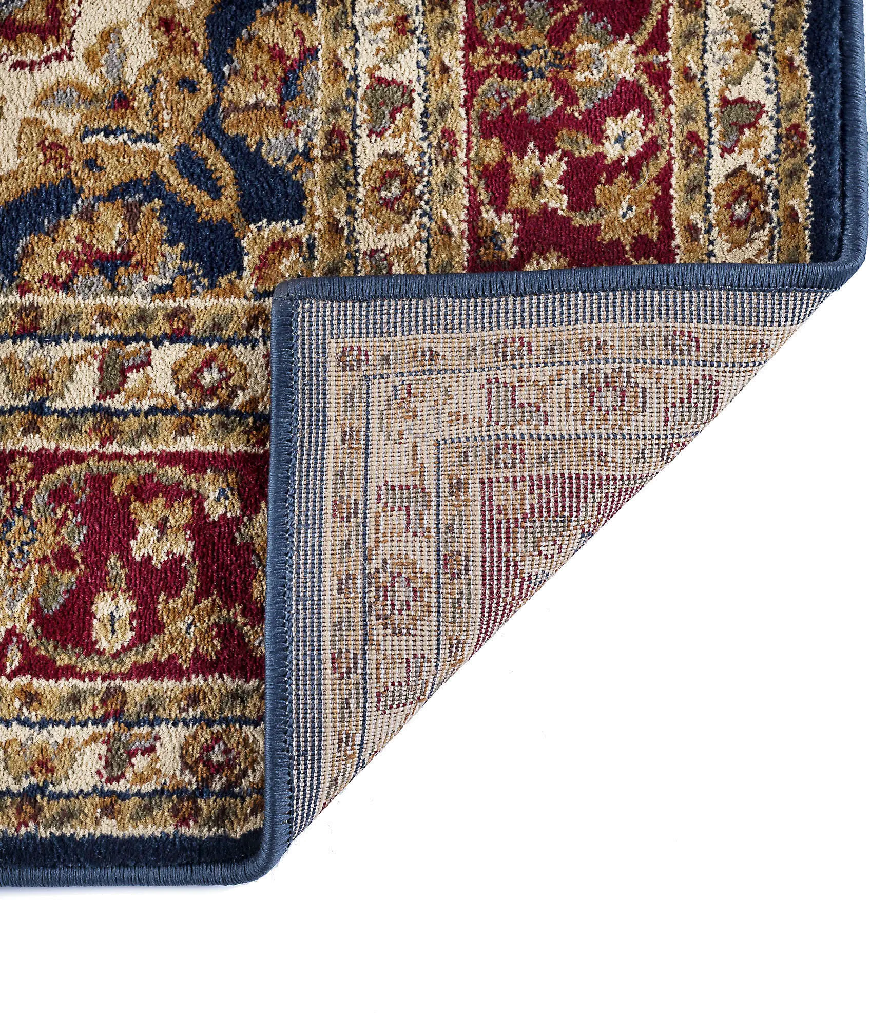 SNS47878x11 Sensation 8 x 11 Large Navy Blue and Red Area Rug-5