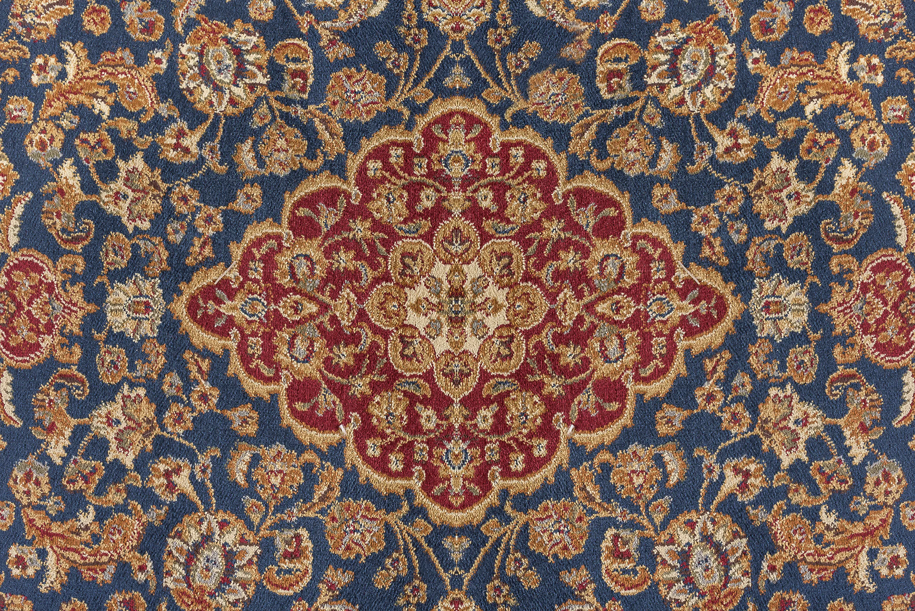 SNS47878x11 Sensation 8 x 11 Large Navy Blue and Red Area Rug-8