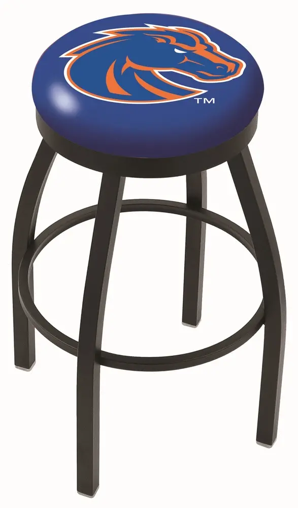 Black Swivel Bar Stool - Boise State-1