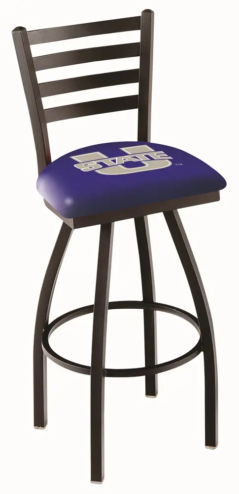 Black Ladder Back Swivel Bar Stool - USU-1