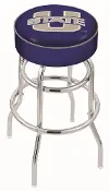 Chrome Double Ring Swivel Counter Height Stool - USU