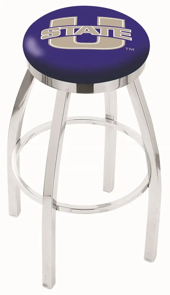 Chrome Swivel Counter Height Stool - USU-1