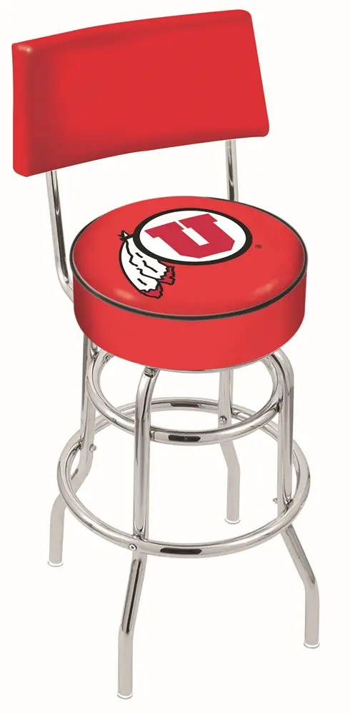 30 Inch Back Rest Swivel Bar Stool - U of U-1