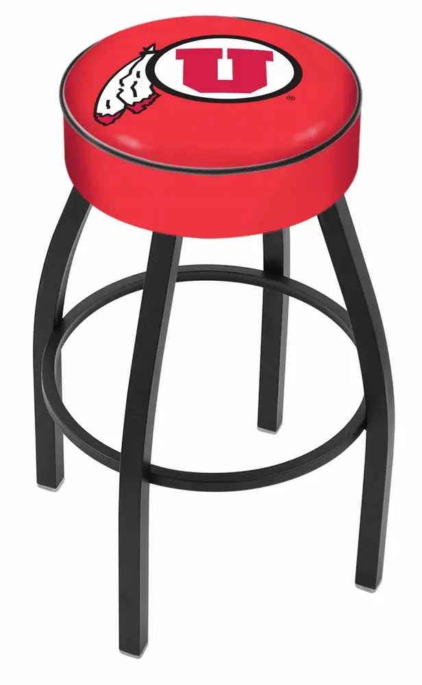 Black 25 Inch Swivel Cushion Counter Stool - U of U-1