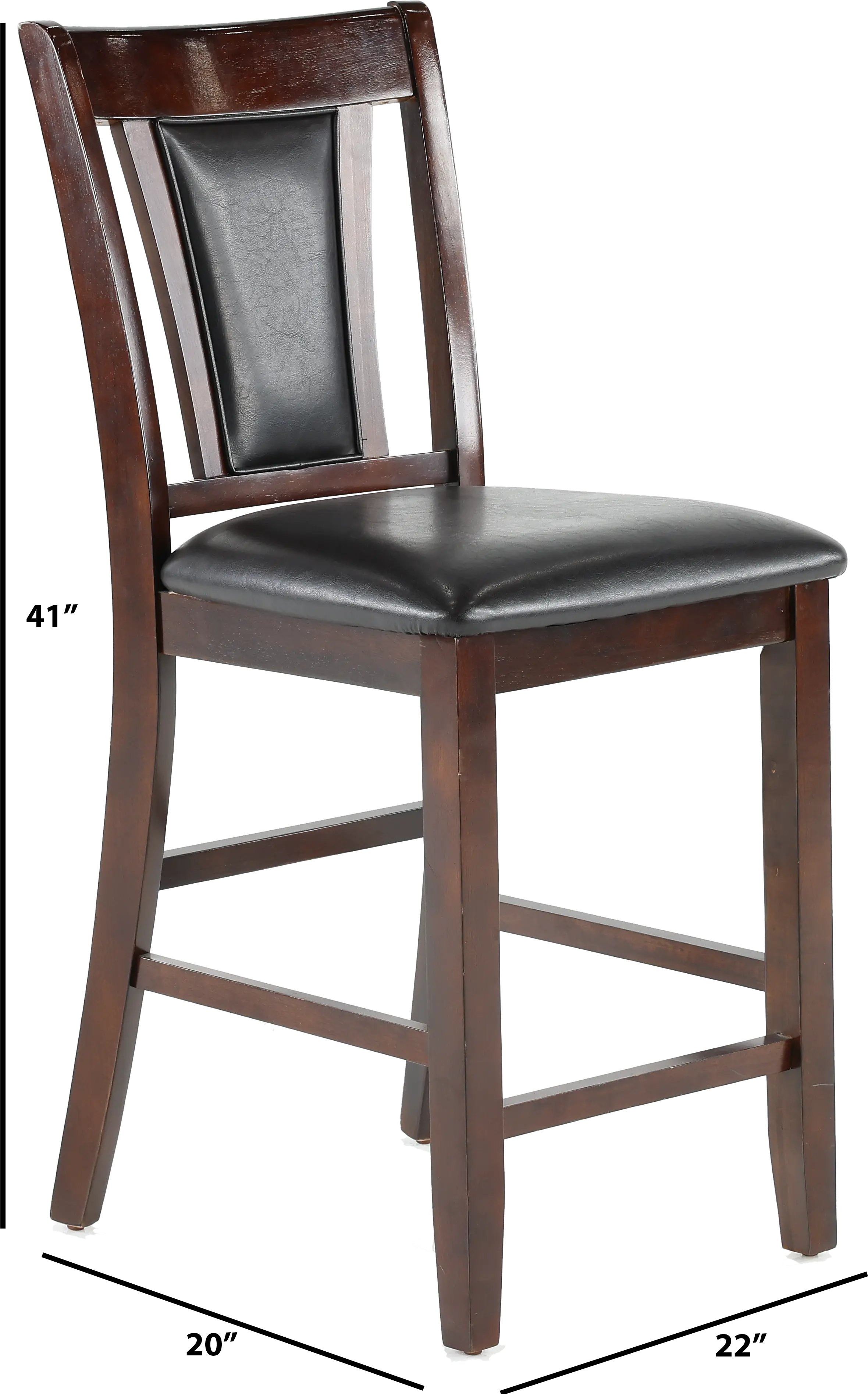 Brent Dark Cherry Counter Height Stool-5