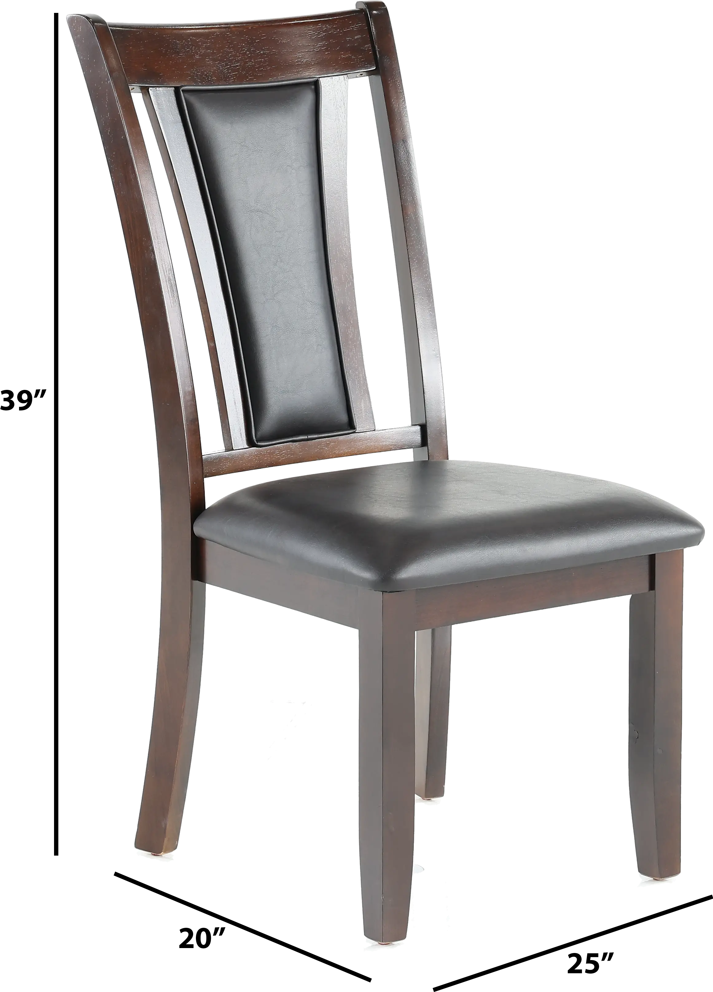 Brent Black and Brown Dining Chair-3