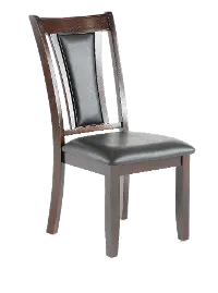 Brent Cherry Brown and Black Dining Chair