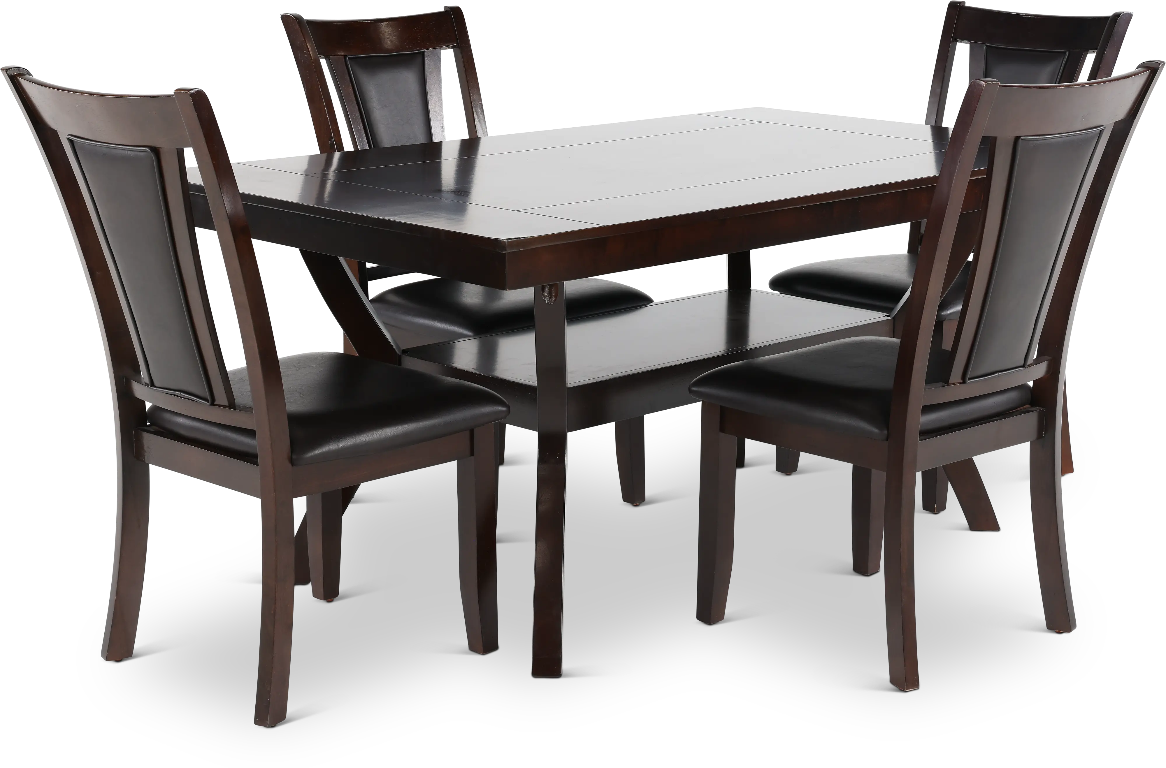 Brent Dark Cherry 5 Piece Dining Room Set-1