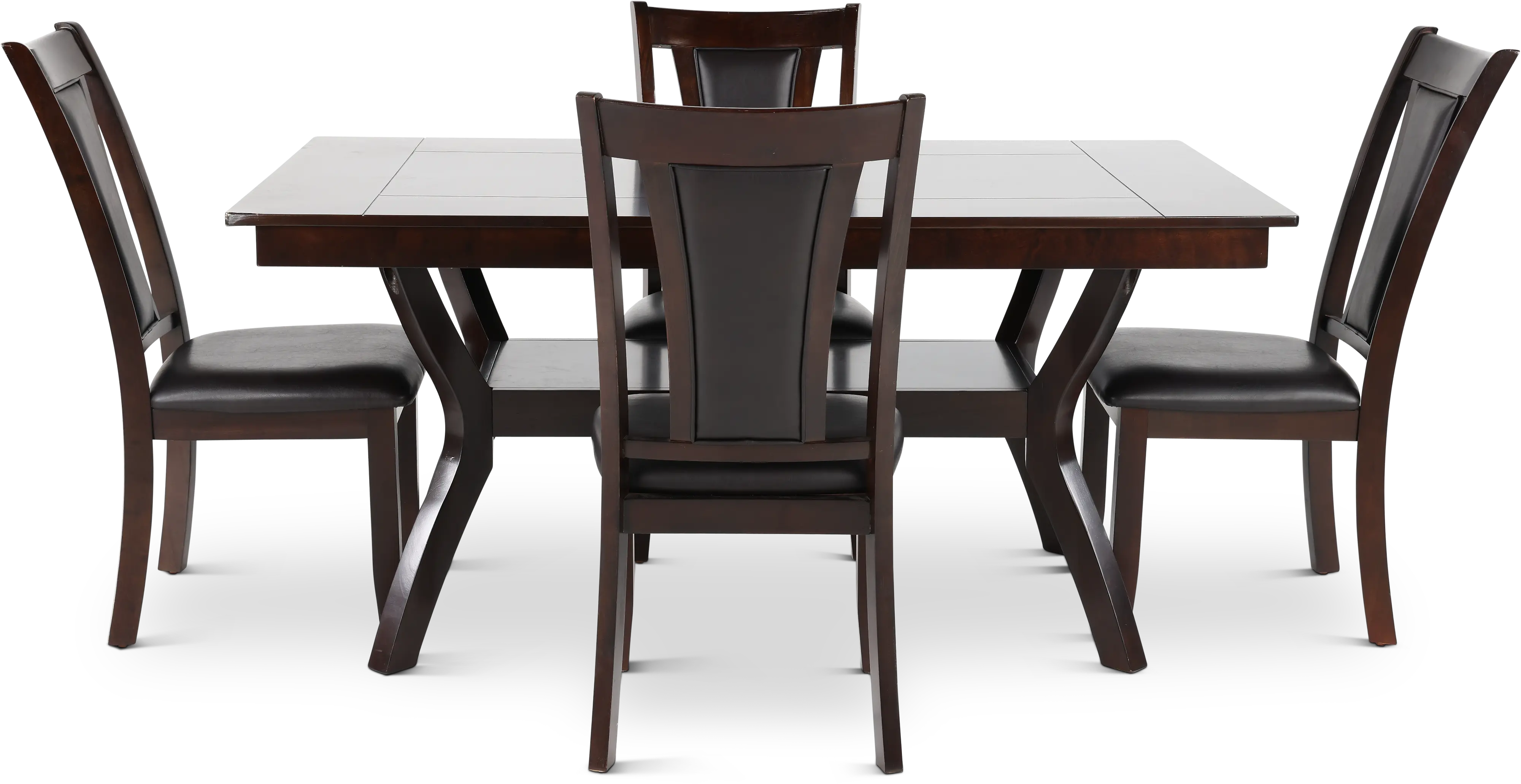 Brent Dark Cherry 5 Piece Dining Room Set-4