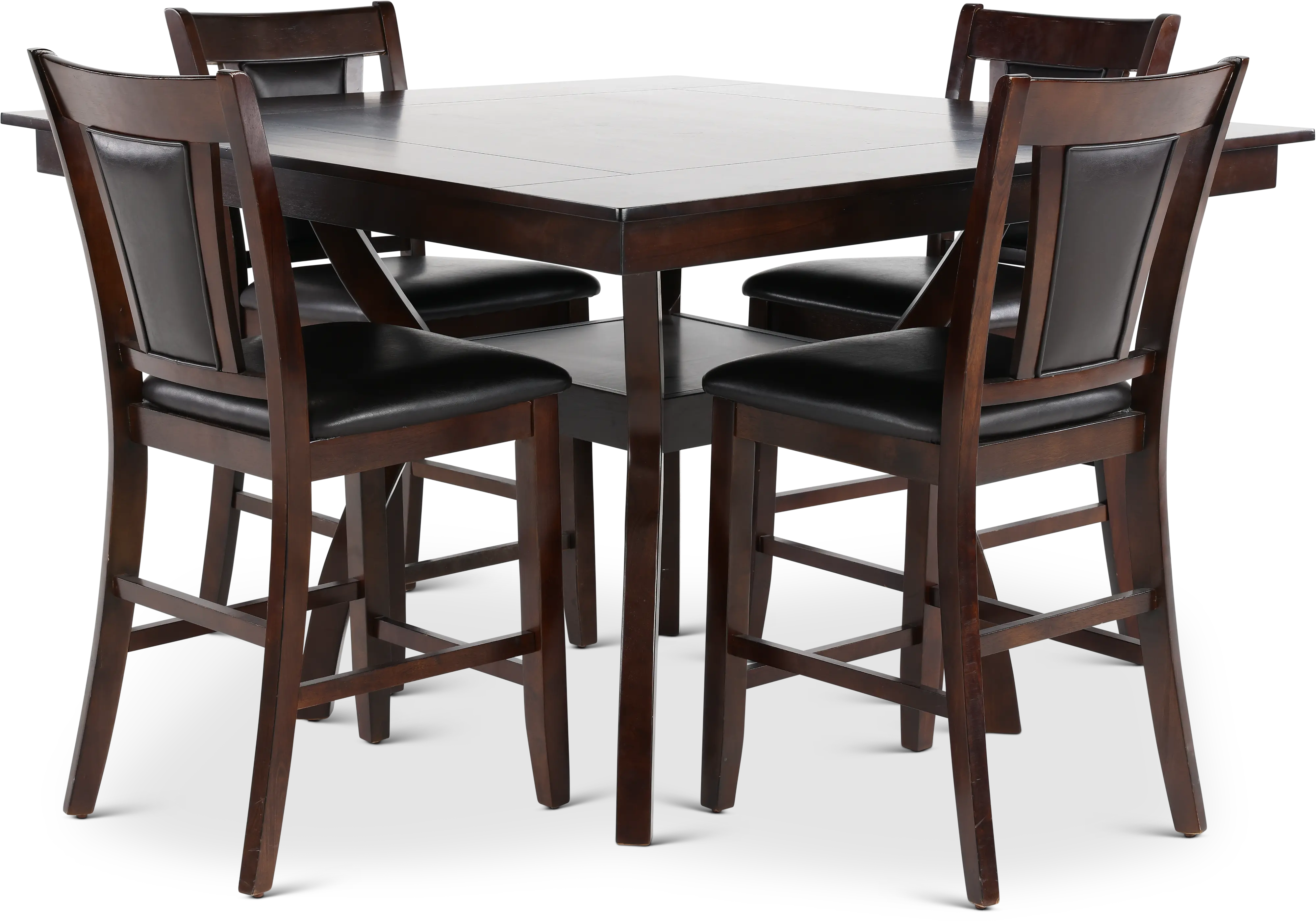 Brent Dark Cherry 5 Piece Counter Height Dining Set-1