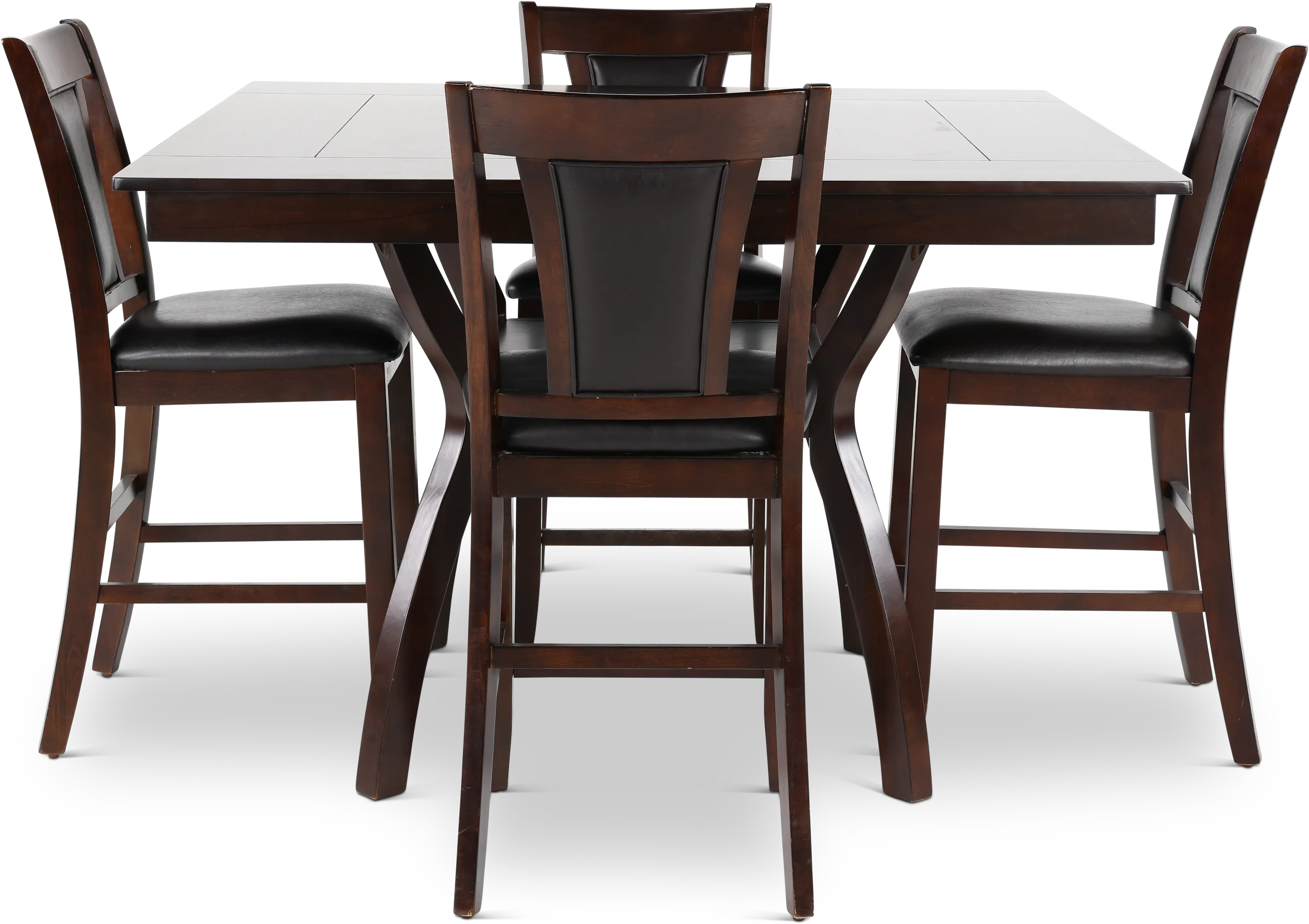 Brent Dark Cherry 5 Piece Counter Height Dining Set-4