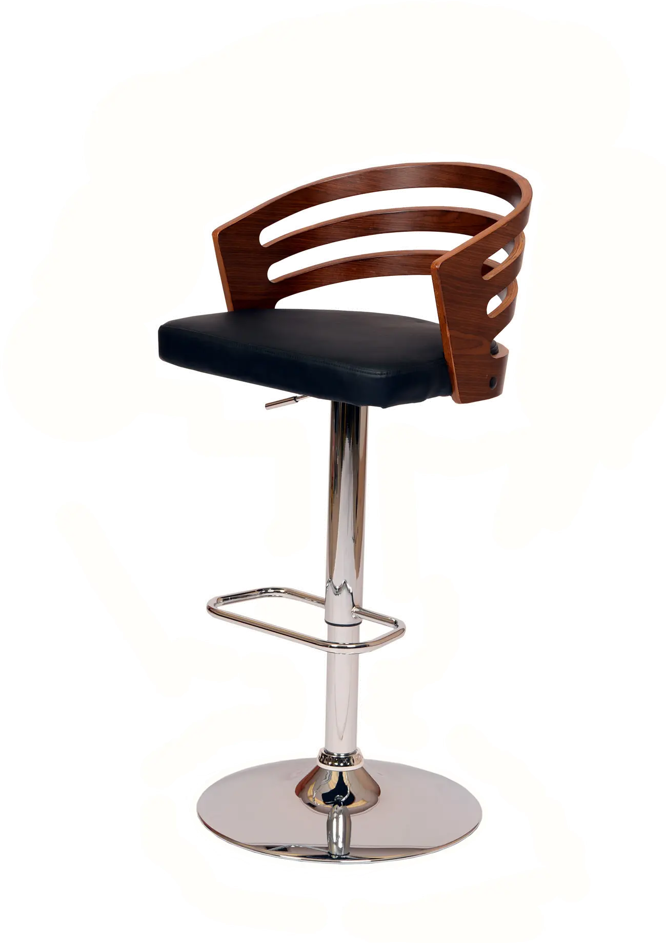 LCADSWBABLWA Adele Black Adjustable Bar Stool-1