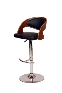 LCMASWBABLWA Malibu Black Walnut Swivel Adjustable Bar Stool