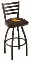 30 Inch Ladderback Swivel Bar Stool - University of Wyoming