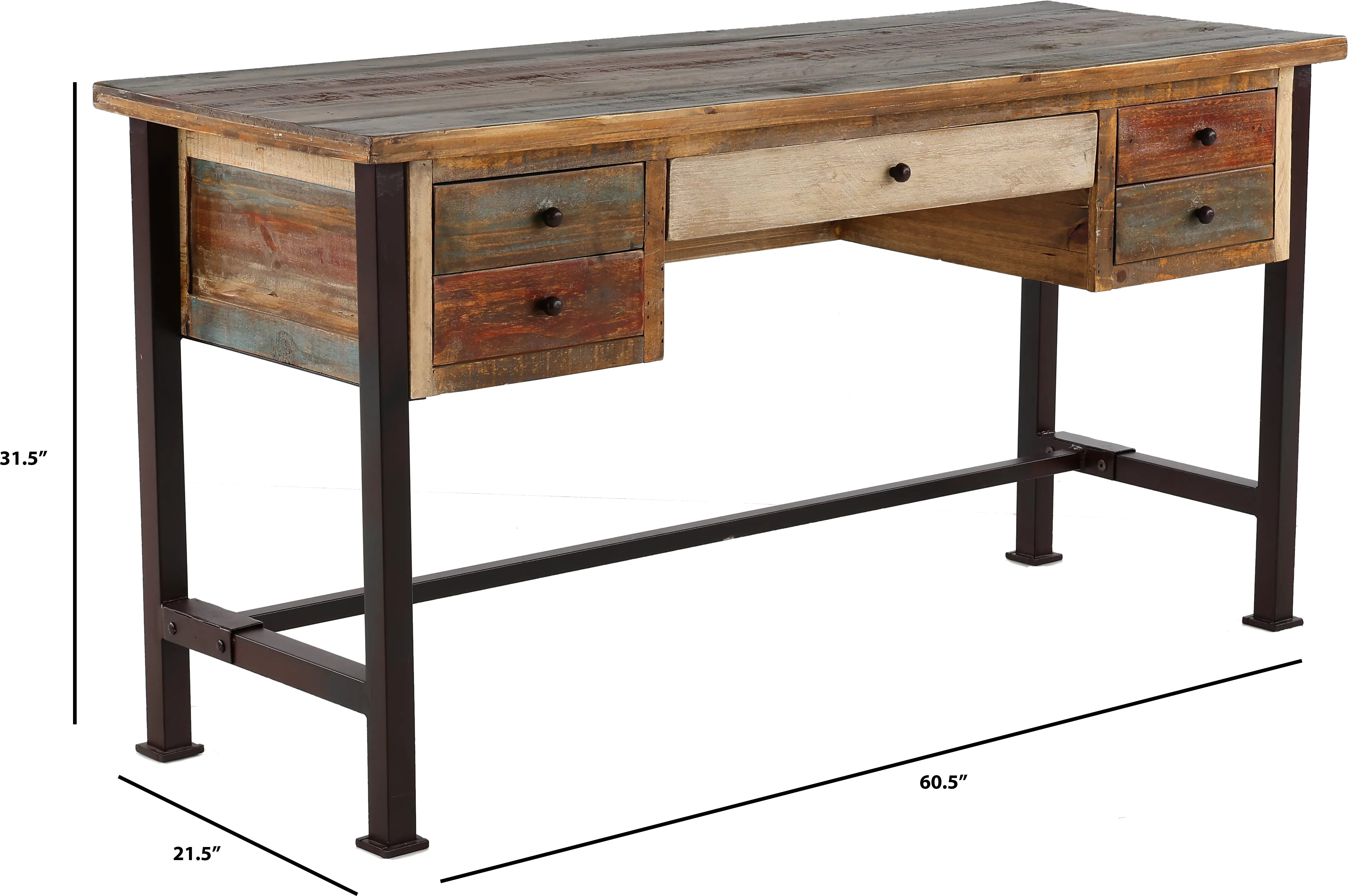 Antique Brown Office Desk-3