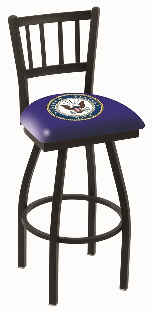 25 Inch Slat Back Swivel Counter Stool - US Navy-1