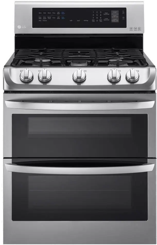LDG4313ST LG 6.9 cu ft Double Oven Gas Range - Stainless Steel-1