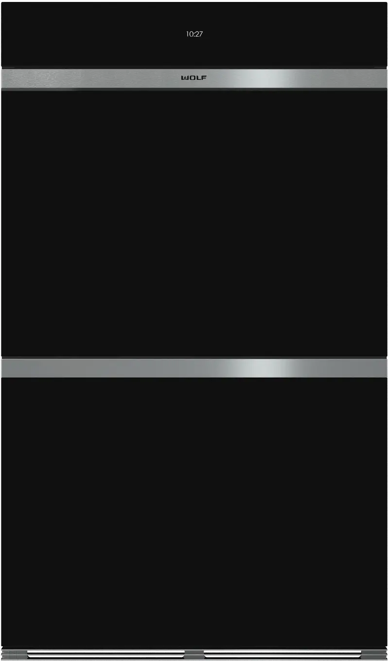 Wolf 10.2 cu ft Double Wall Oven - Black 30 Inch