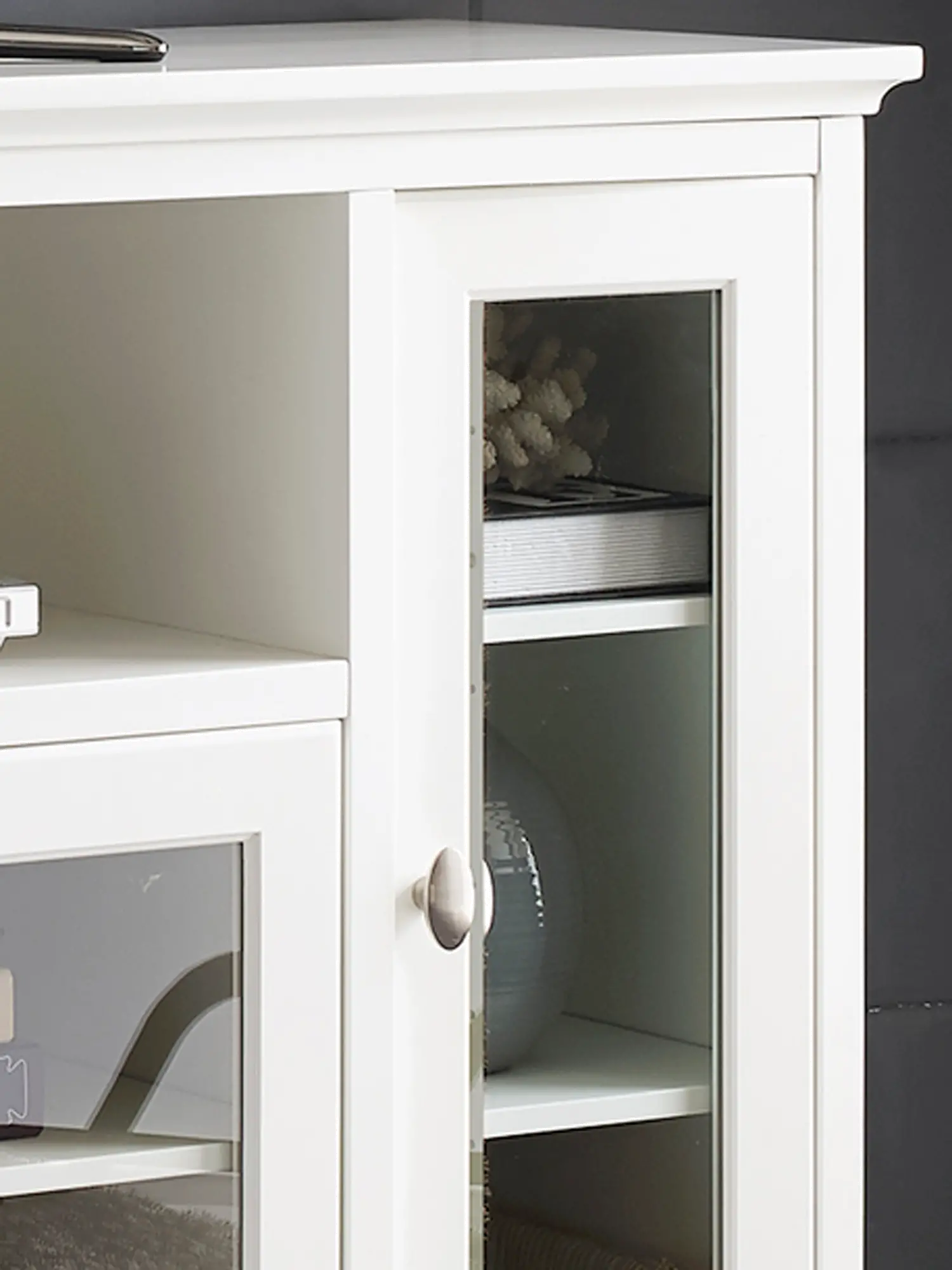 W52C32WH White Wood TV  Stand - Walker Edison-3