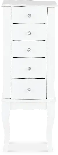 Contemporary White Jewelry Armoire