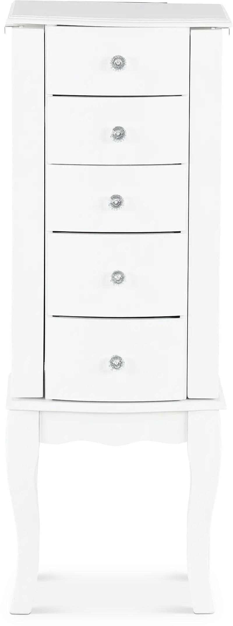 Contemporary White Jewelry Armoire