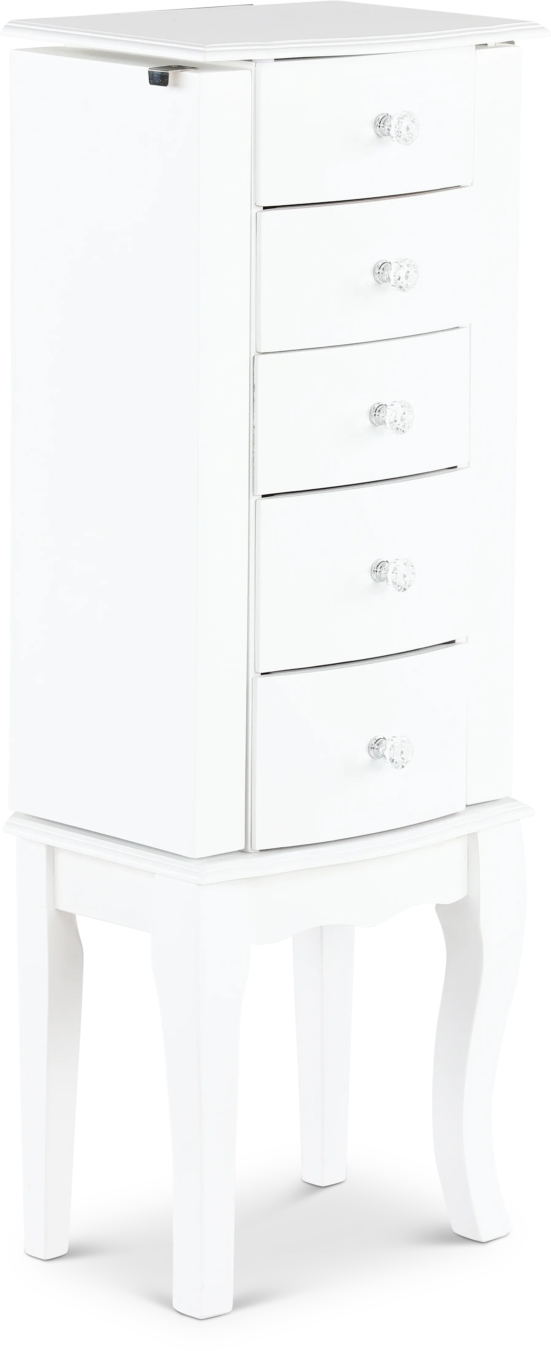Contemporary White Jewelry Armoire-4