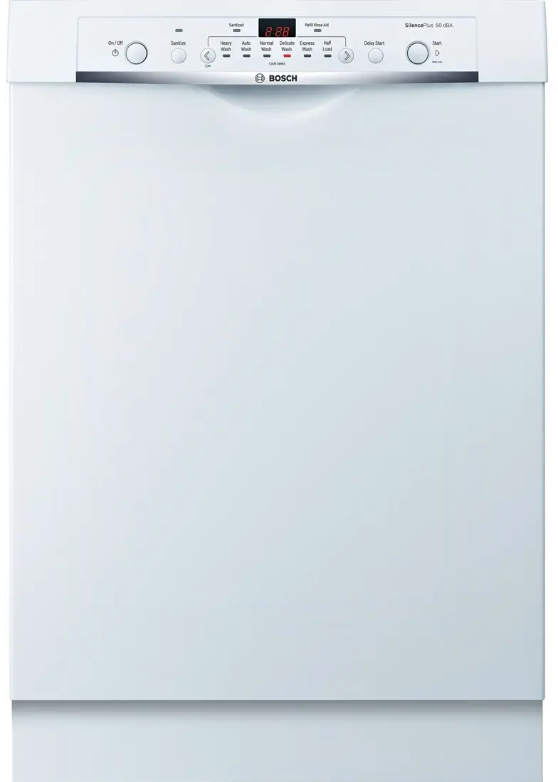 SHE3AR72UC Bosch Ascenta Front Control Dishwasher - White-1