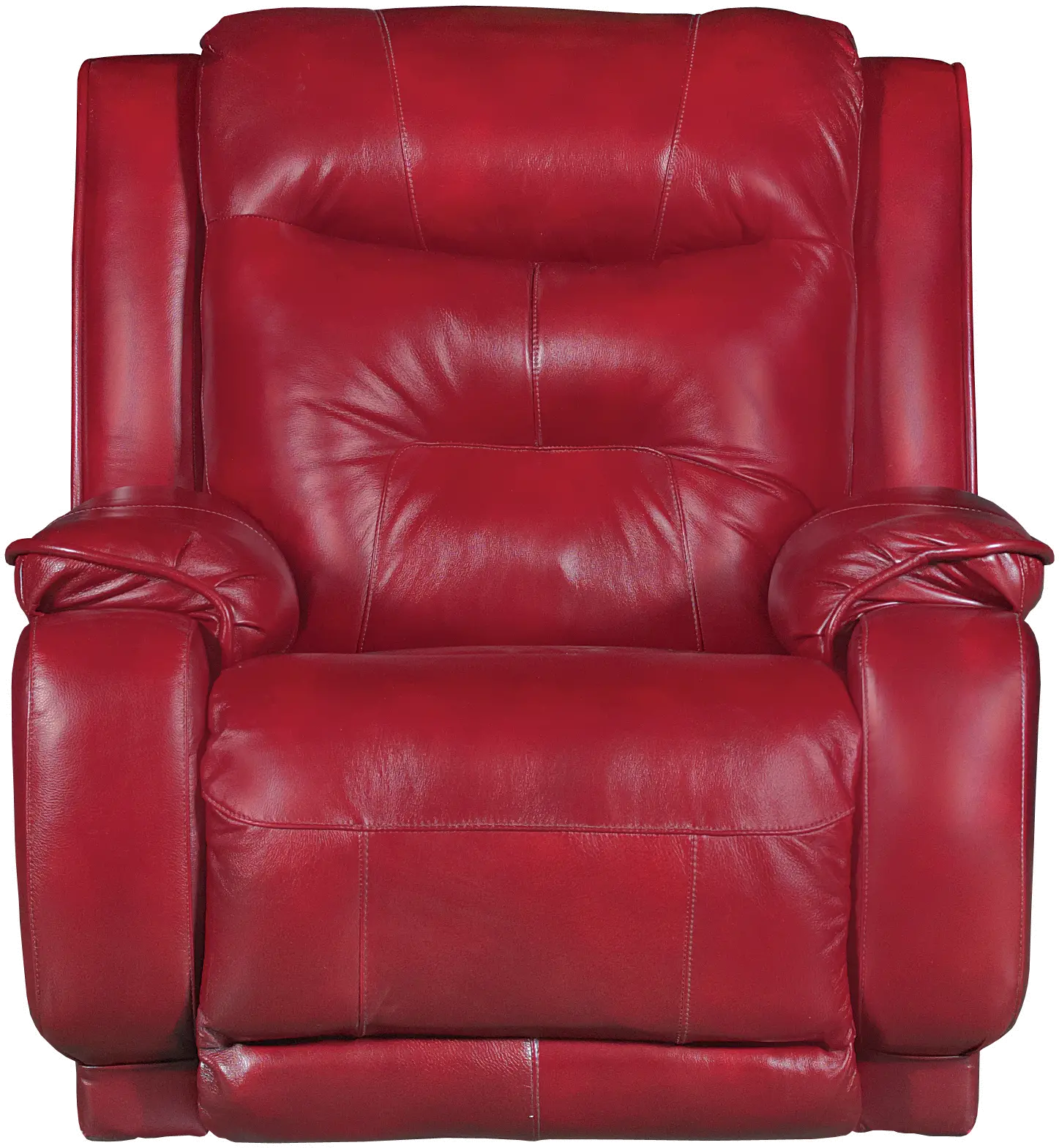 Marsala Red Leather-Match Power Rocker Recliner - Cresent-1