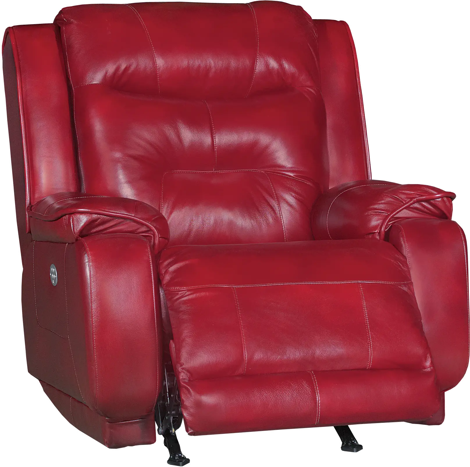Marsala Red Leather-Match Power Rocker Recliner - Cresent-2
