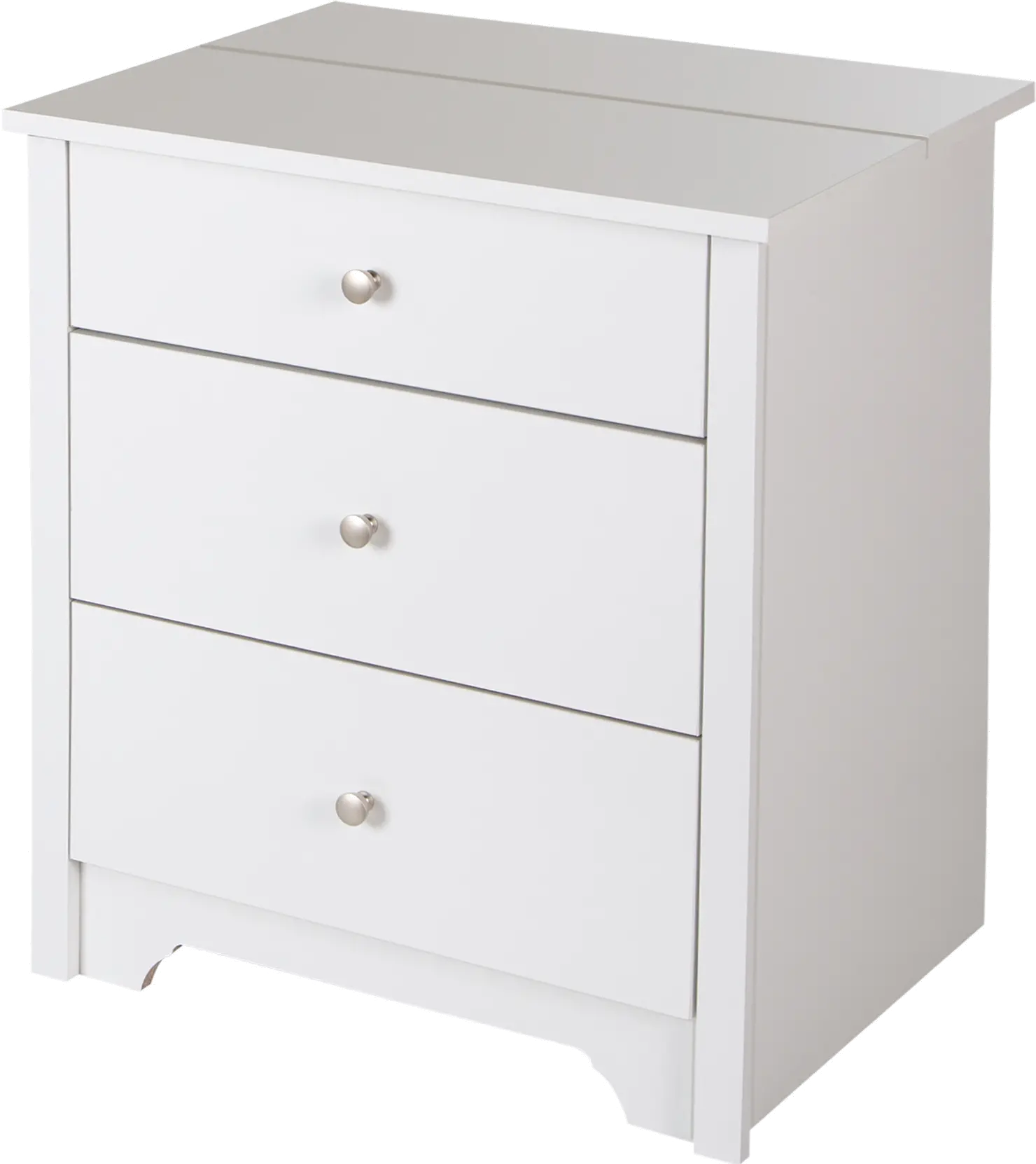 3150060 Vito White Nightstand with Charging Station and Drawers - South Shore-1