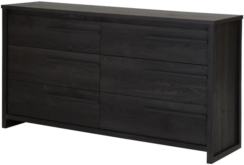 9025010 Tao Gray Oak 6-Drawer Double Dresser - South Shore-1