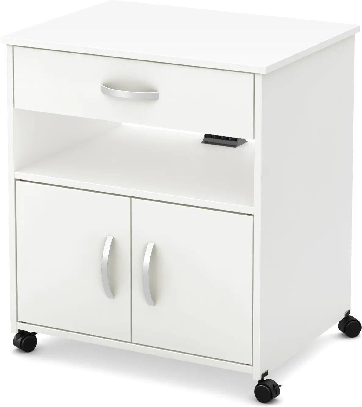 10012 White Microwave Cart - Fiesta-2