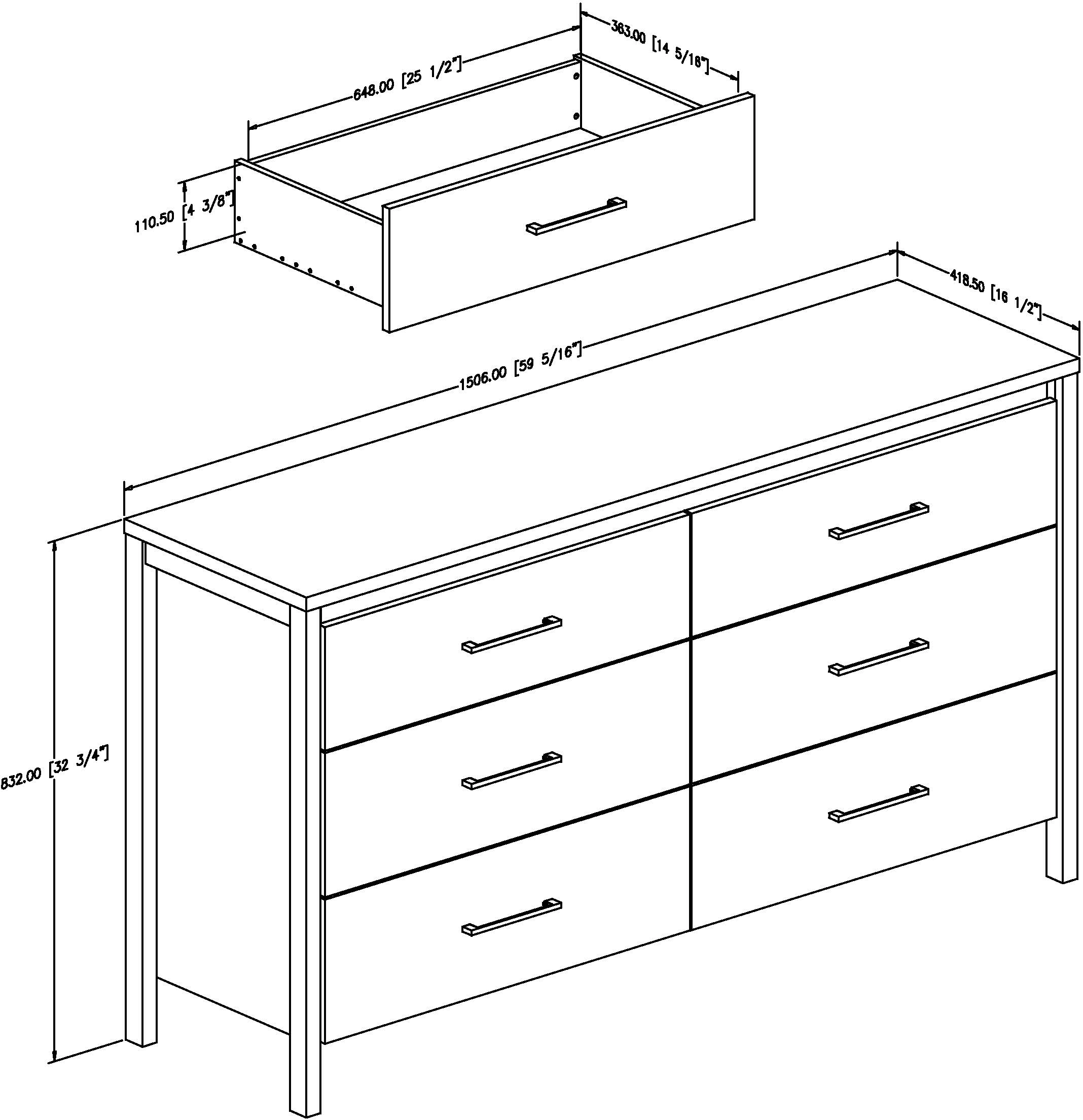 9036010 Gravity Gray Maple 6-Drawer Double Dresser - South Shore-3