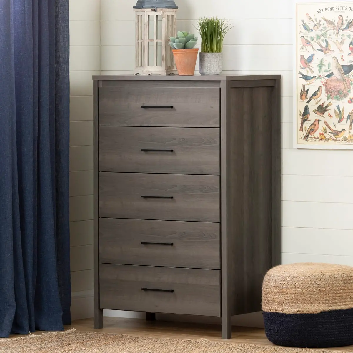 9036035 Gravity Gray Maple 5-Drawer Chest - South Shore-2